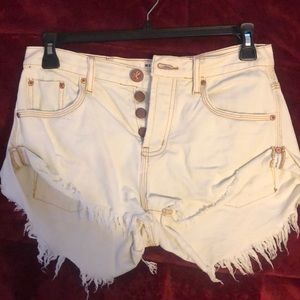 OneXOne Teaspoon Cream denim shorts 26